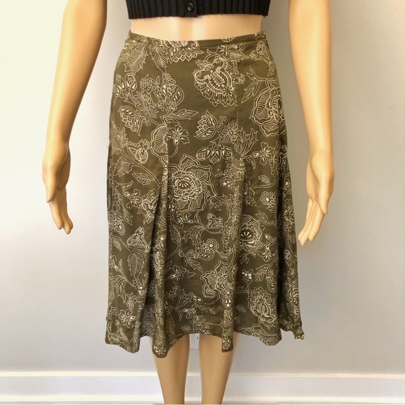 Reitmans Boho Floral Pattern Cottagecore Festival Summer A Line Midi Skirt - Picture 1 of 15